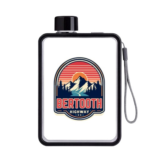 Beartooth Highway US 212 Flat Water Bottles