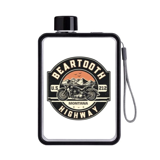 Beartooth Highway US 212 Flat Water Bottles