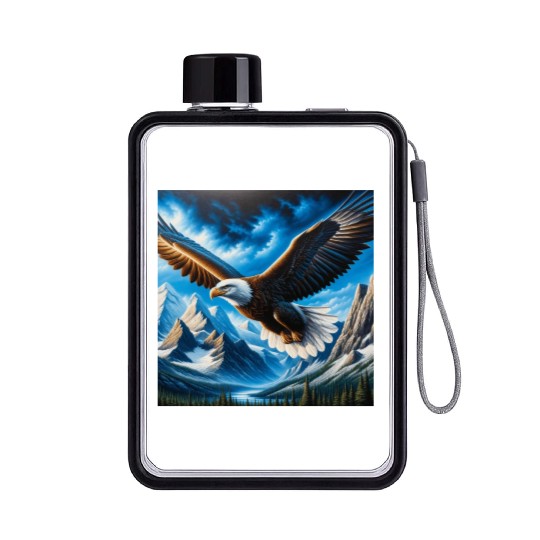Majestic Eagle: Soaring Spirit Flat Water Bottles
