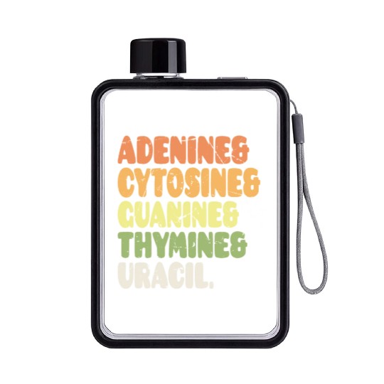 Nucleobases Biology Teacher DNA Biologist Flat Water Bottles