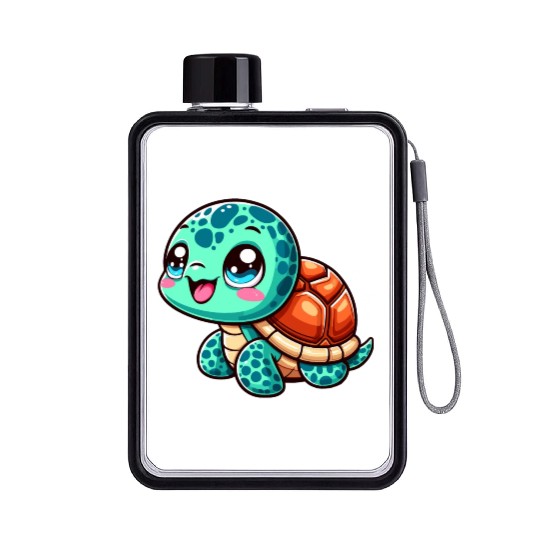 Graceful Sea Turtle Serenity Flat Water Bottles