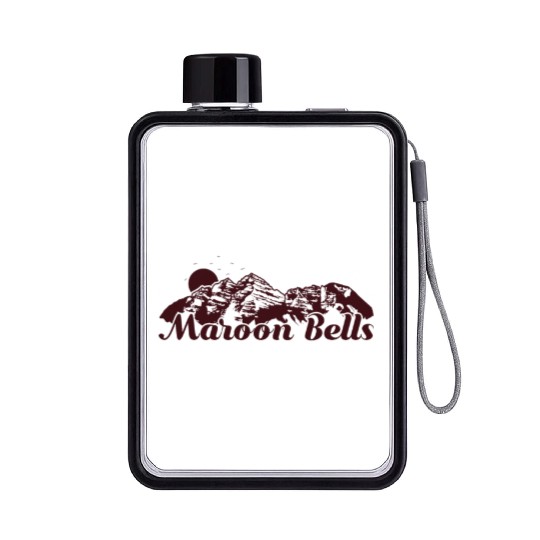 Maroon Bells Elk Mountains Colorado Flat Water Bottles