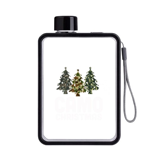 I'm Dreaming Of A Camo Christmas Camouflage Flat Water Bottles