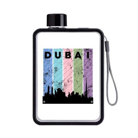 Dubai Love City Flat Water Bottles