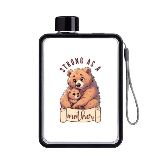 Strong as a Mother Bear Embrace Flat Water Bottles