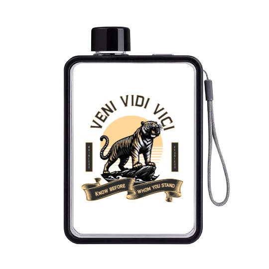 Veni Vidi Vici Wild Tiger Flat Water Bottles