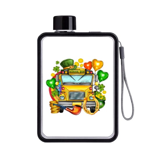 School Bus Flat Water Bottles