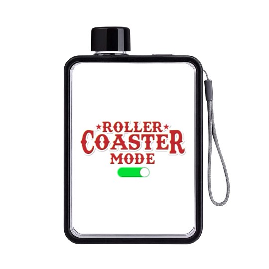 Roller Coaster Lover Flat Water Bottles