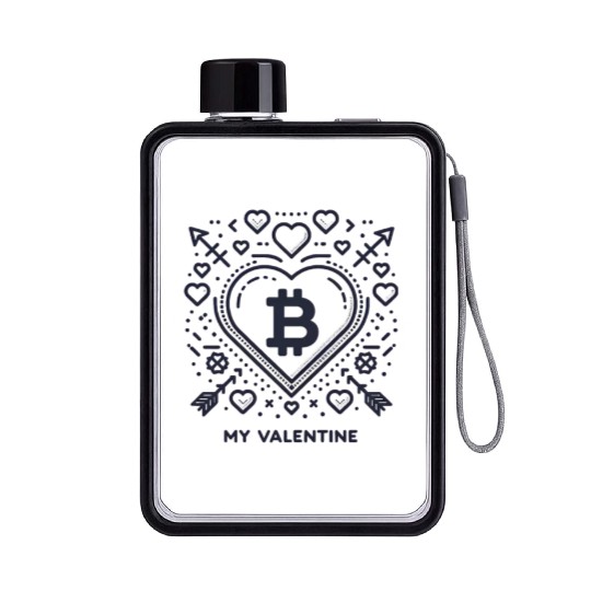Crypto Love: Bitcoin My Valentine Flat Water Bottles