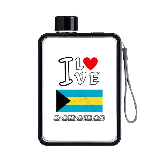 I Love Bahamas Flat Water Bottles