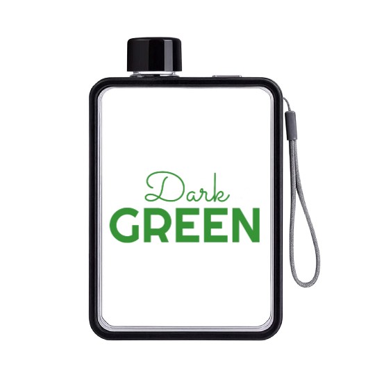 dark green color Flat Water Bottles
