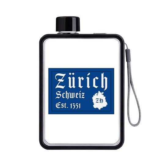 Zürich Switzerland Flat Water Bottles