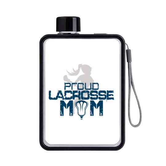 Proud Lacrosse Mom Passion Is Gift Cute Flat Water Bottles