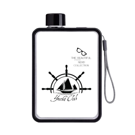 YACHT CLUB Design by Tavia Linen Flat Water Bottles