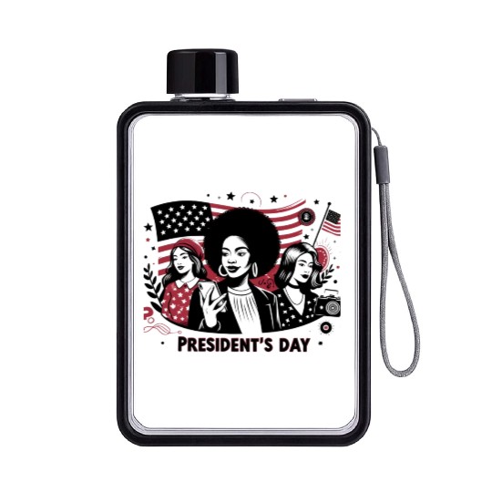 history of us presidents day Flat Water Bottles