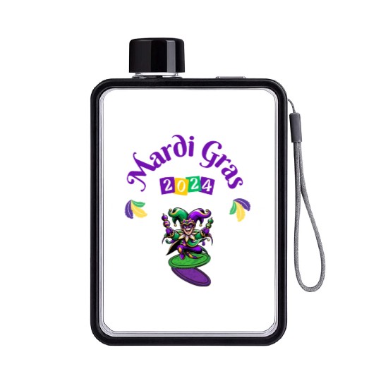 Mardi gras Funny Nola New orleans Louisiana Flat Water Bottles