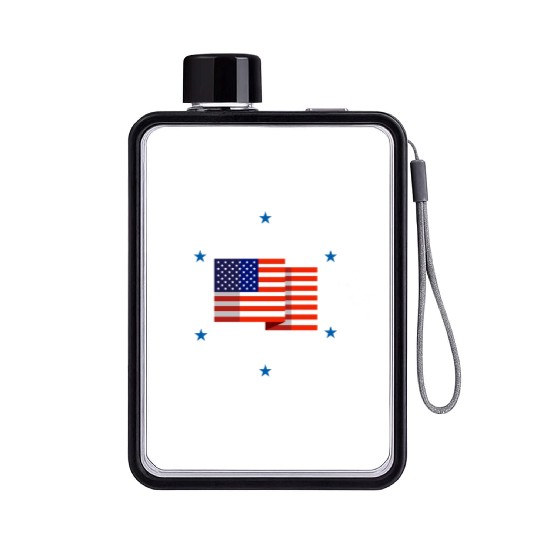 I love my freedom (pd6) Flat Water Bottles