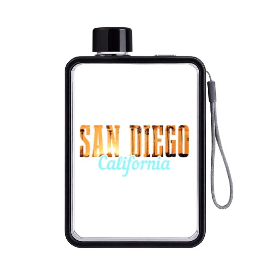 San Diego California Vintage Souvenir Flat Water Bottles