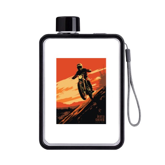 Sunset Motocross - Race Day Flat Water Bottles