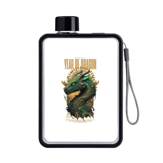 Year of the Dragon Flat Water Bottles
