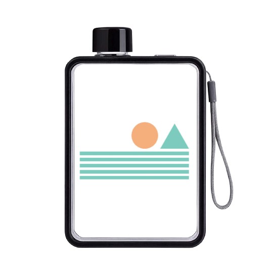 Retro Sunrise Flat Water Bottles
