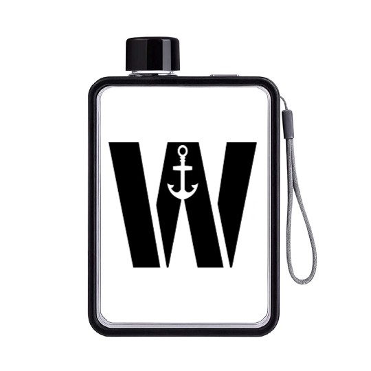 Wanchor W Anchor Essential,Hunter, pirate, ship Flat Water Bottles