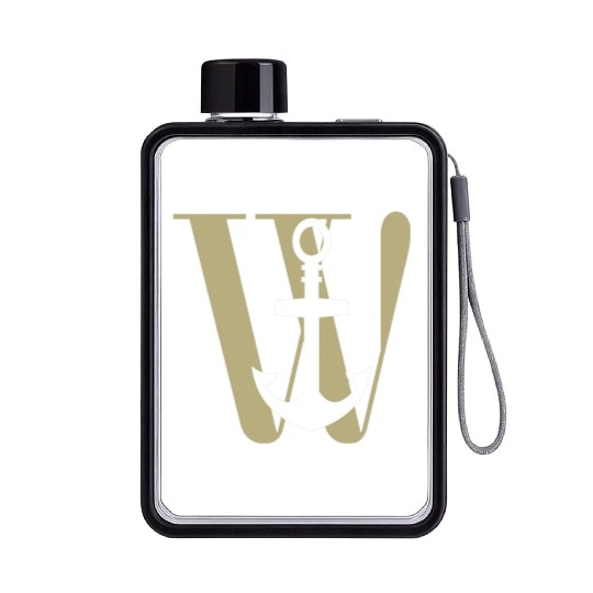 Wanchor W Anchor Essential,Hunter, pirate, ship Flat Water Bottles