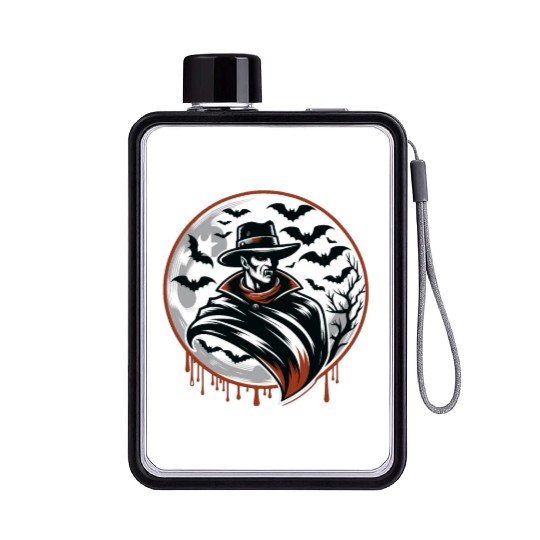 Cowboy Barn Bull Rider Rodeo Country Western Gift Flat Water Bottles