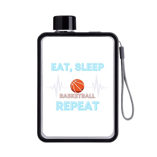 Basketball Lifestyle - Eat Sleep Basketball Repeat Flat Water Bottles