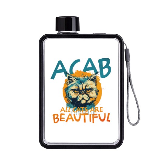 ACAB All Cats Are Beautiful Flat Water Bottles