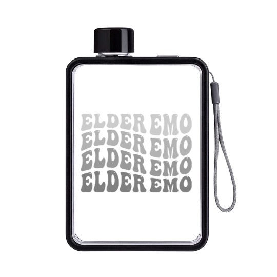 Elder EMO Multi Word Groovy Style Flat Water Bottles
