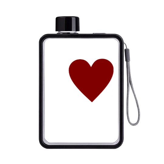 I LOVE EMO Heart Gothic Flat Water Bottles