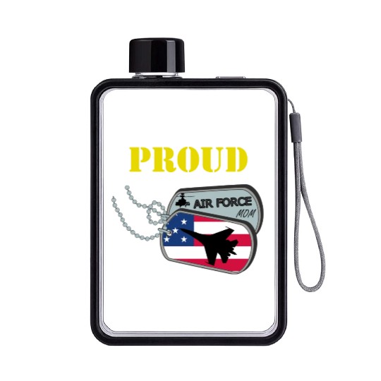 Proud Air Force Mom Flat Water Bottles