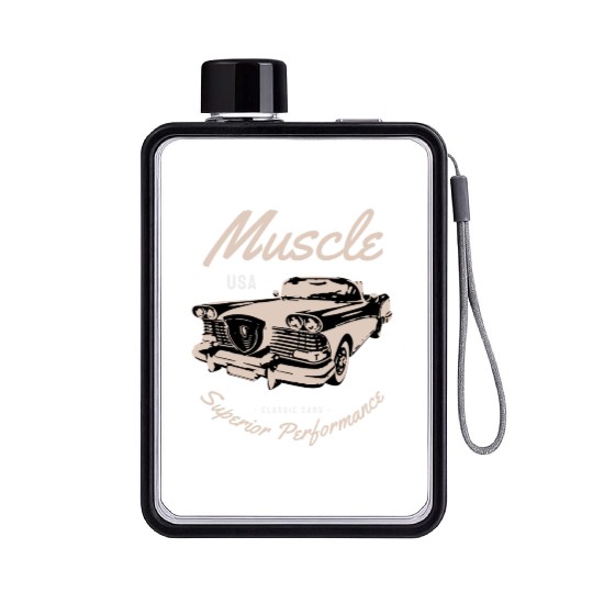 Muscle car superior performance Flat Water Bottles