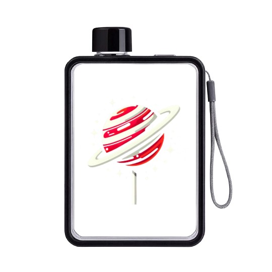 Saturn Planet Lollipop Flat Water Bottles