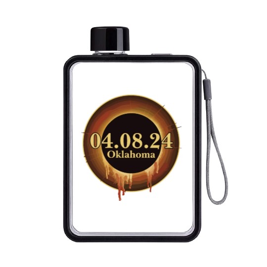 Total Solar Eclipse Path of Totality Oklahoma Flat Water Bottles
