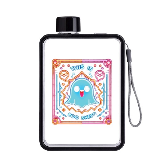 THIS IS BOO SHEET! Version 2, neon colors Flat Water Bottles
