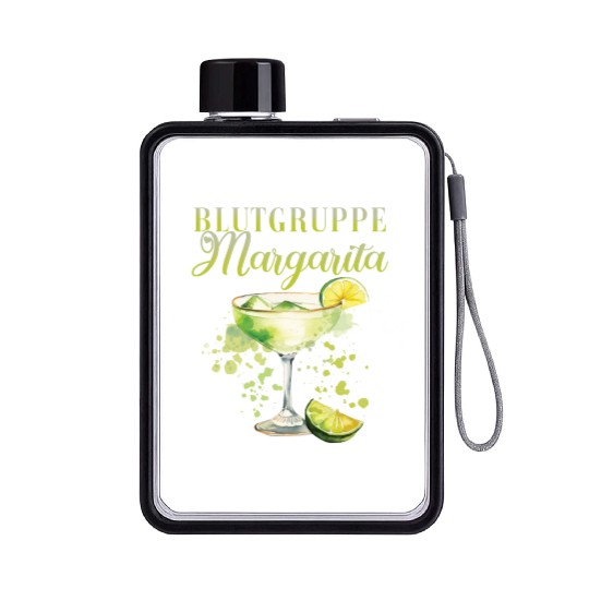 Blutgruppe Margarita Tequila Stag Party Flat Water Bottles