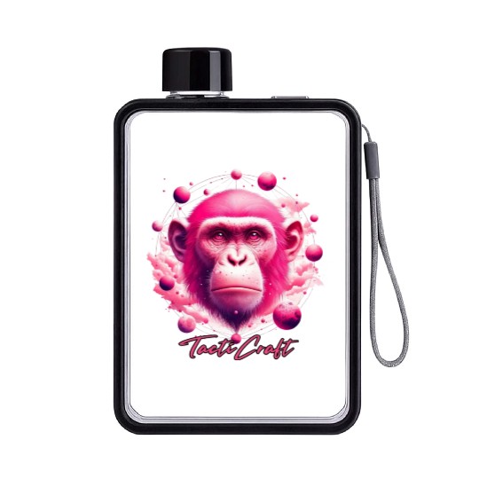 TactiCraft Pink Ape Galaxy Flat Water Bottles
