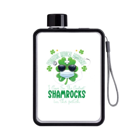 Pediatric Medical Assistant Coolest Shamrocks Flat Water Bottles