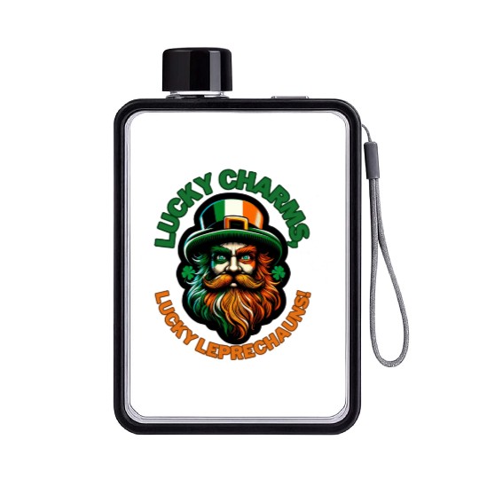 Lucky charms, lucky leprechauns Flat Water Bottles