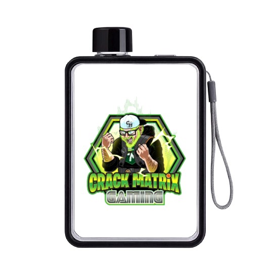 Crack Matrix Broly-Green Rage Quit Flat Water Bottles