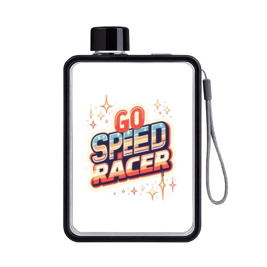 Go speed racer Flat Water Bottles