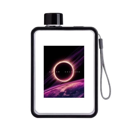 Solar Eclipse 2024 Naturally Phenomenal Flat Water Bottles