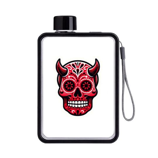 Adventurous Spirit: Daredevil Sugar Skull Flat Water Bottles