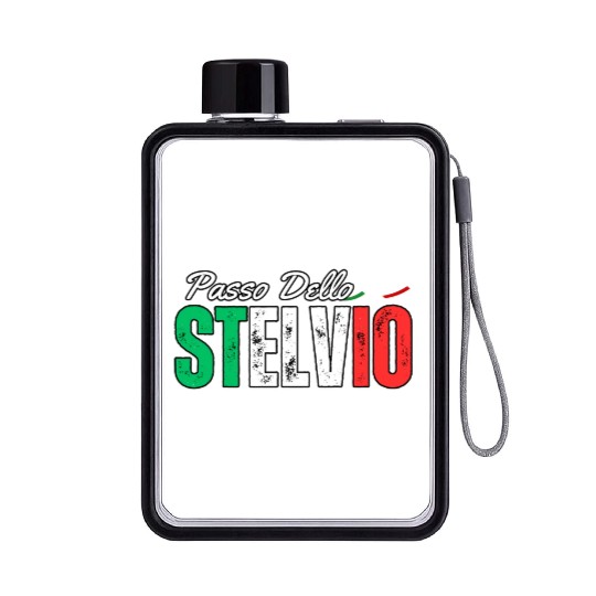 Italian mountain trip, Stelvio pass, passo dello s Flat Water Bottles
