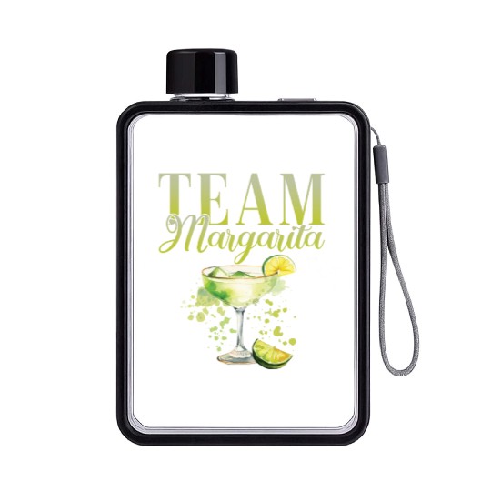 Team Margarita Tequila Stag Party Flat Water Bottles