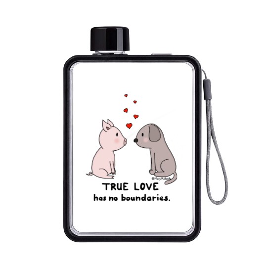 True Love has No Boundaries Flat Water Bottles