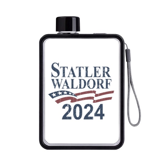 Statler and Waldorf Flat Water Bottles