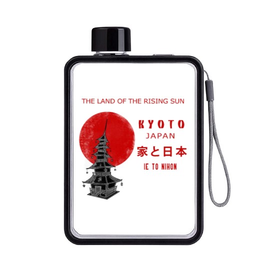 Kyoto Japan Old Capital Vintage Flat Water Bottles